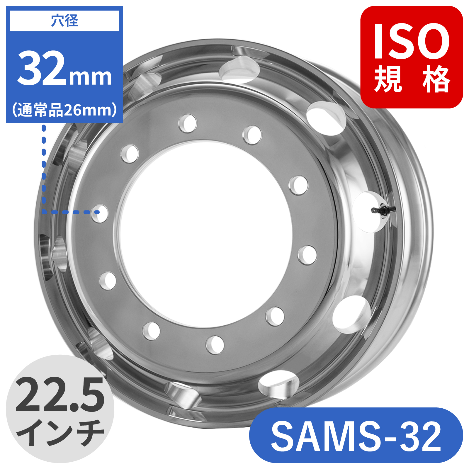 NSR50 後期 ホイール 2018年製バトラックス スチール ホイール 新 ISO平面座 大型トラック・バス用 – Shone